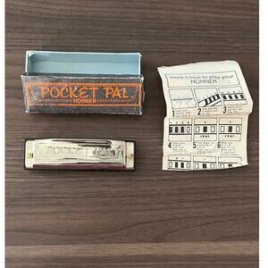 VTG unused Hohner Pocket Pal Harmonica w Box & Instructions 70s 80s Music Key C